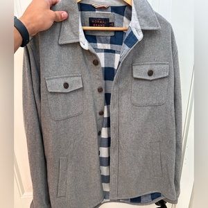 The Normal Brand Grey Jacket w/ Flannel inside Size Large